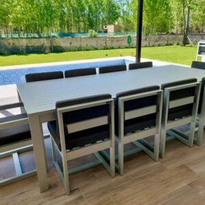 Set calma 10 personas anodizado natural